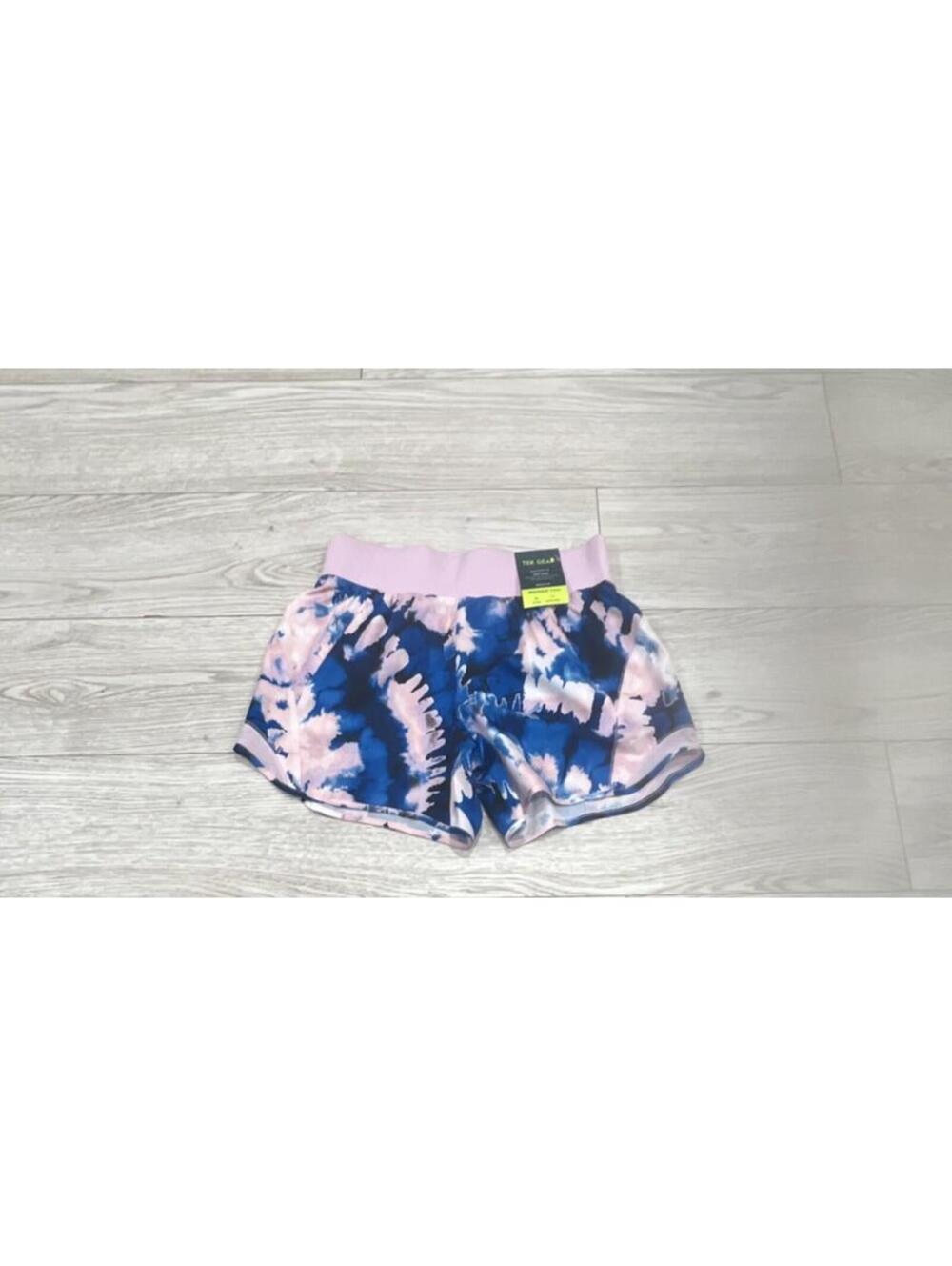 NEW W TAGS Tek Gear Women's Pink & Blue Stone Wash Women's Mid Rise Shorts M $38
